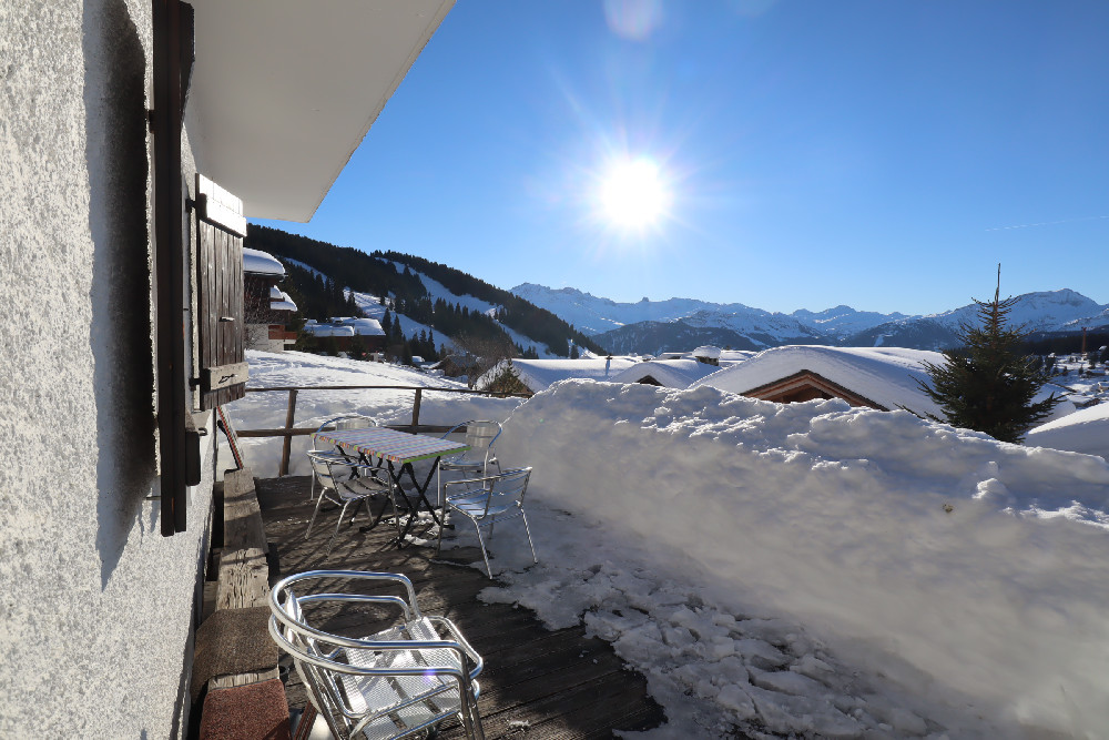 Chalet les Pinots, Saisies, view from the terrace